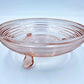 Vintage Anchor Hocking Pink Glass Footed Bowl Candy Dish