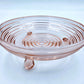 Vintage Anchor Hocking Pink Glass Footed Bowl Candy Dish