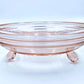 Vintage Anchor Hocking Pink Glass Footed Bowl Candy Dish