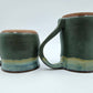 Studio Pottery Drip Glaze Mugs Set Of Two