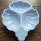 Vintage Blue Milk Glass Floral Trinket Bowl Candy Nut Dish Delphite