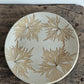 Vintage Kaleidoscope Studio Pottery Impressed Leaves Plate