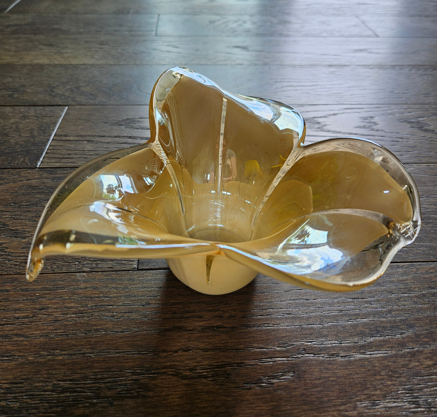 Murano Glass Flower Petals Bowl Made In Italy