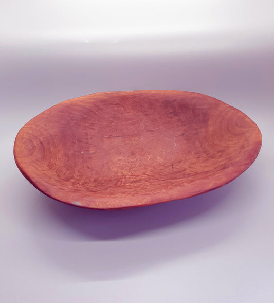 Rustic Primitive Chipped Solid Wood Bowl