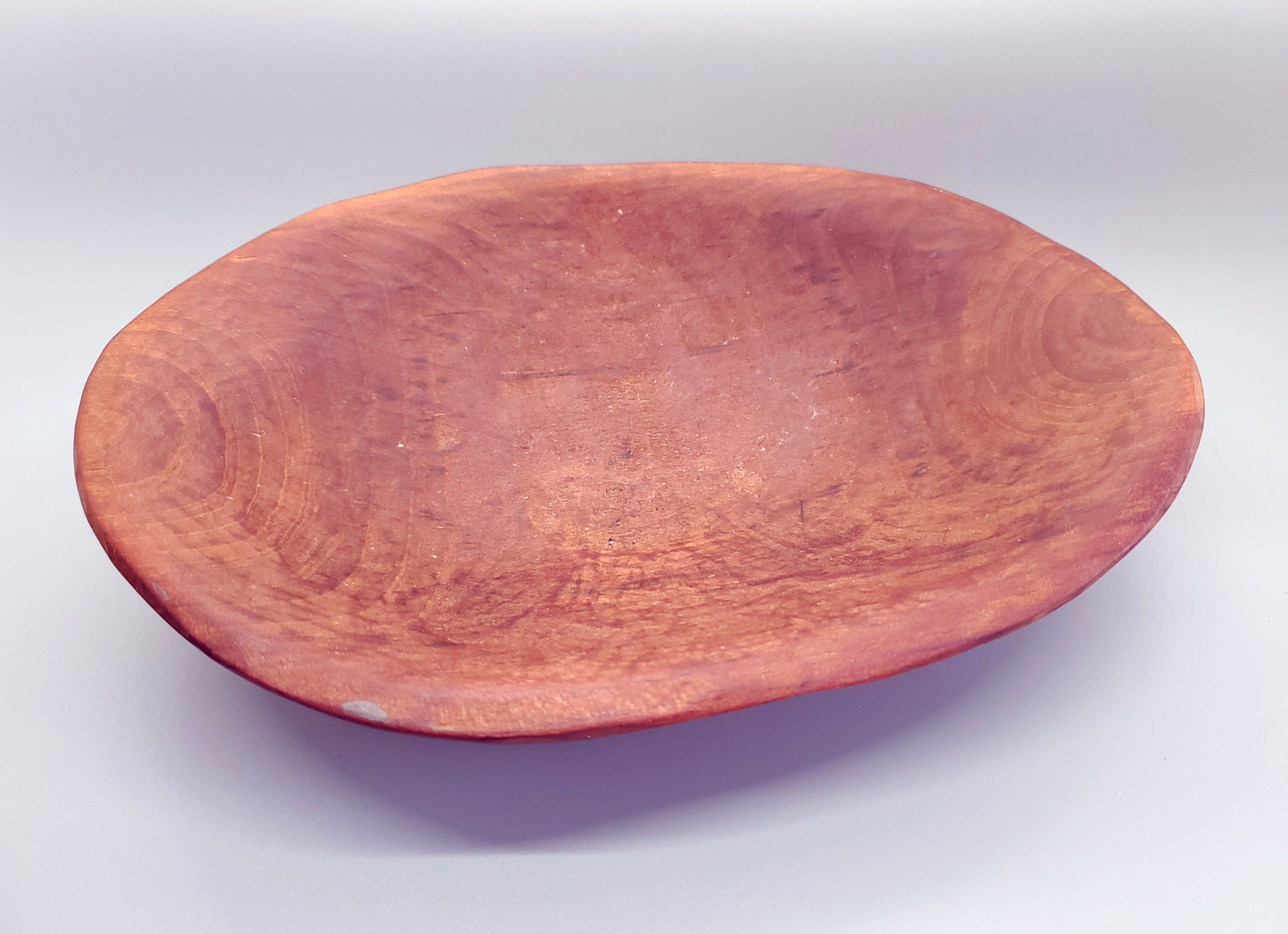 Rustic Primitive Chipped Solid Wood Bowl