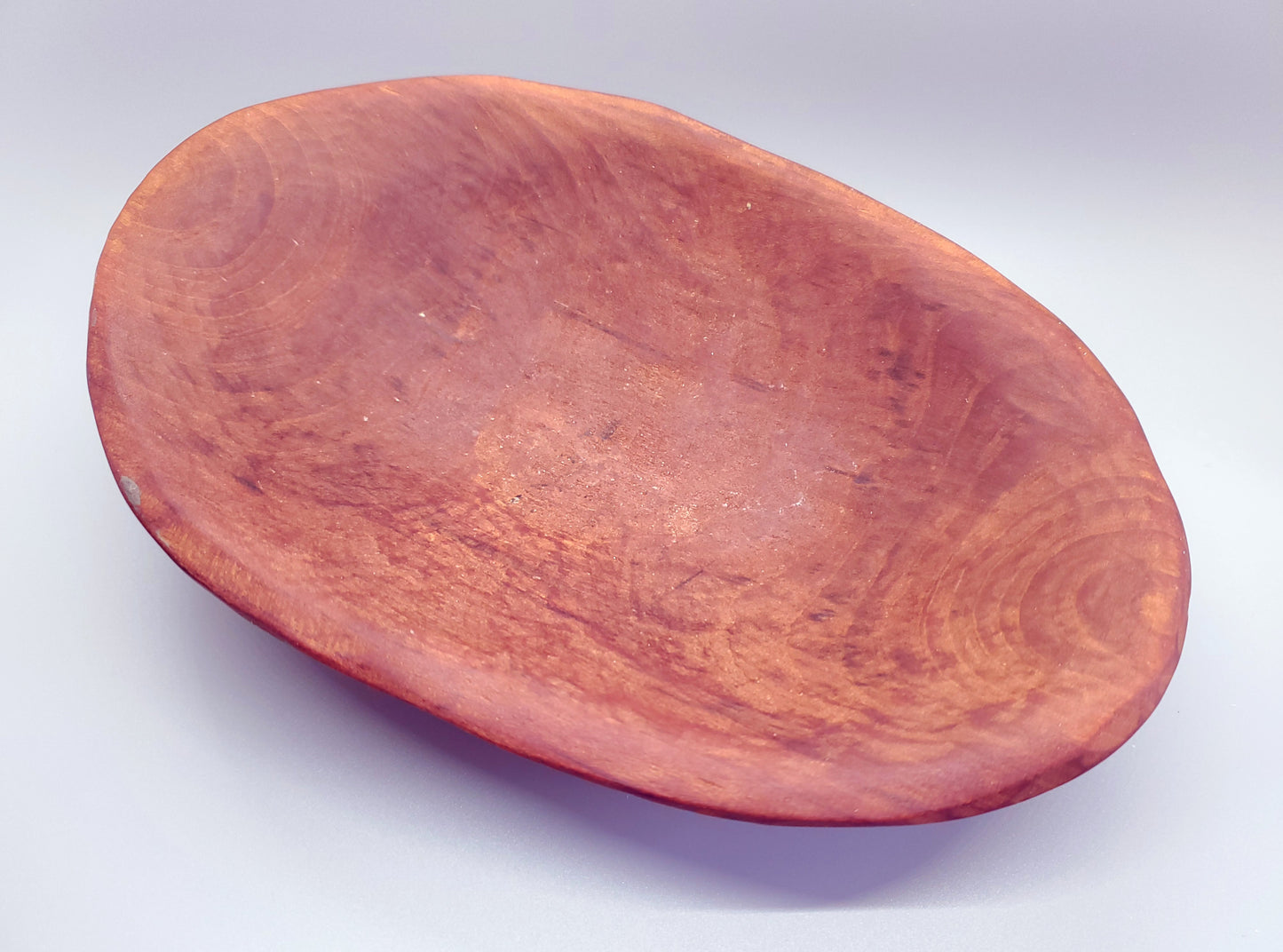 Rustic Primitive Chipped Solid Wood Bowl