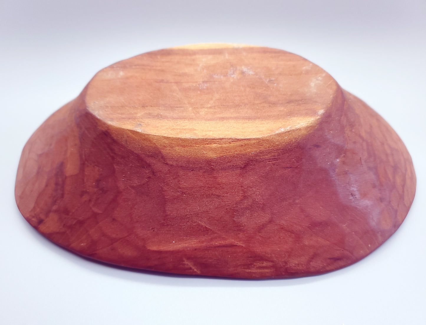 Rustic Primitive Chipped Solid Wood Bowl