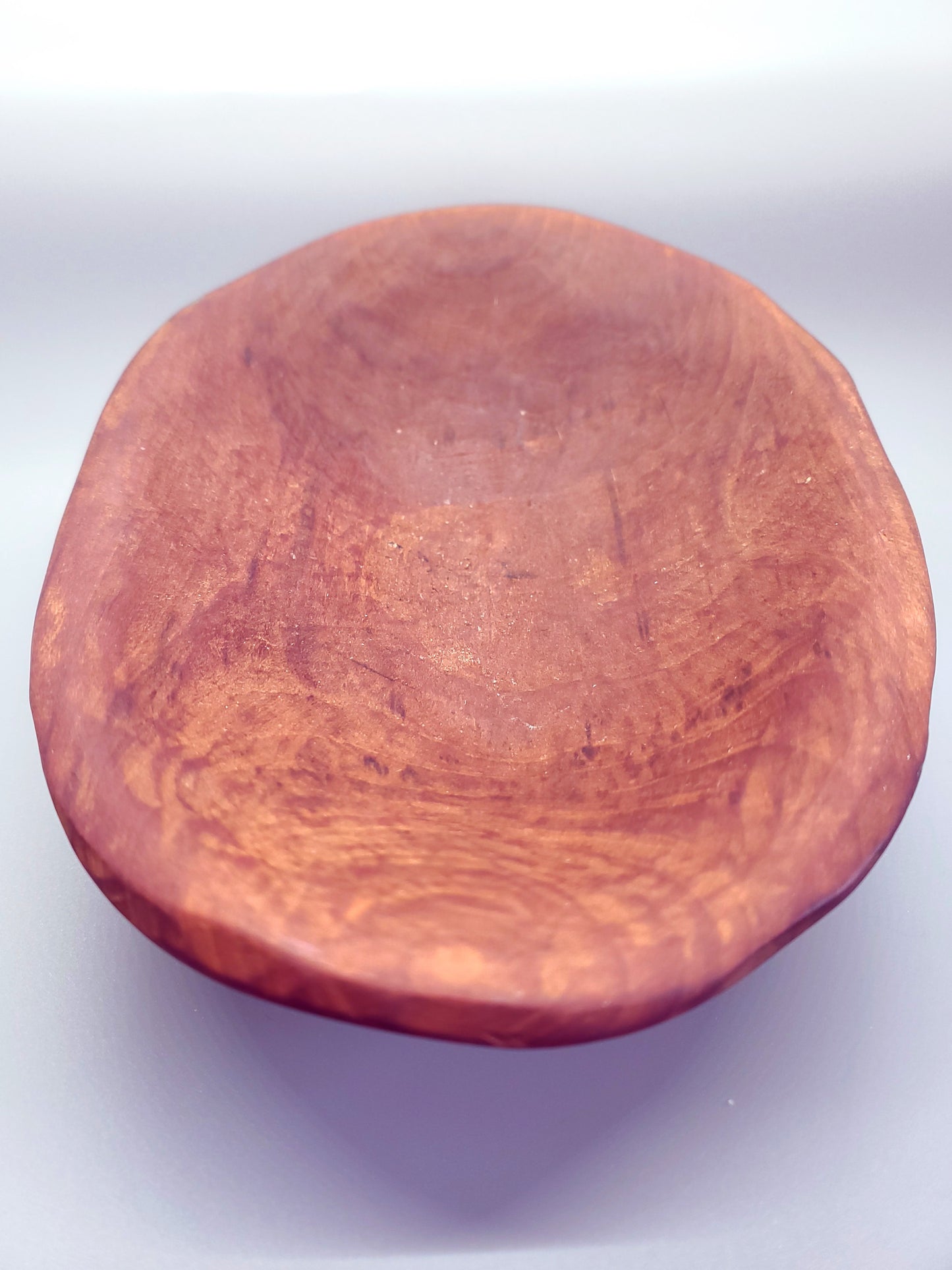 Rustic Primitive Chipped Solid Wood Bowl