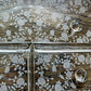 Vintage Elegant Glass Divided Tray With Etched Flowers And Handles