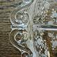 Vintage Elegant Glass Divided Tray With Etched Flowers And Handles