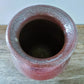 Raku Art Pottery Vase Studio Art Signed Dennis Iridescent Lemon Peel Lava Glaze