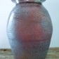 Raku Art Pottery Vase Studio Art Signed Dennis Iridescent Lemon Peel Lava Glaze