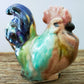 Vintage Ceramic Pottery Chicken Rooster Figurine Hand Painted