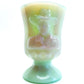 Boyd Glass Hopalong Cassidy Toothpick Holder Limited Edition With Maker's Mark Seafoam Green With Pink Hues