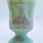 Boyd Glass Hopalong Cassidy Toothpick Holder Limited Edition With Maker's Mark Seafoam Green With Pink Hues