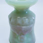 Boyd Glass Hopalong Cassidy Toothpick Holder Limited Edition With Maker's Mark Seafoam Green With Pink Hues