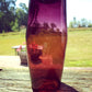 Blown Hand-Made Art Glass Vase In Purple Amethyst