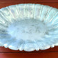 Mid-Century Floral Design Aluminum Bowl Scalloped Sides Vintage Serving Tableware Farmhouse Decor