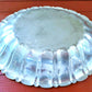 Mid-Century Floral Design Aluminum Bowl Scalloped Sides Vintage Serving Tableware Farmhouse Decor