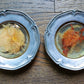 Vintage Pressed Flowers In Lucite Or Acrylic And Metal Coasters Set Of Two