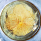 Vintage Pressed Flowers In Lucite Or Acrylic And Metal Coasters Set Of Two