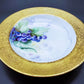 Antique or Vintage Hand-Painted Porcelain Bowl Made in Germany and Signed By The Artist With Weeping Gold Band