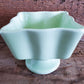 Vintage Hull Light Green Pottery Planter Jardiniere Wavy Pedestal