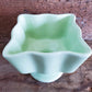 Vintage Hull Light Green Pottery Planter Jardiniere Wavy Pedestal