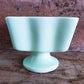 Vintage Hull Light Green Pottery Planter Jardiniere Wavy Pedestal