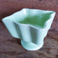 Vintage Hull Light Green Pottery Planter Jardiniere Wavy Pedestal