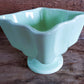 Vintage Hull Light Green Pottery Planter Jardiniere Wavy Pedestal