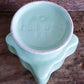 Vintage Hull Light Green Pottery Planter Jardiniere Wavy Pedestal