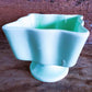 Vintage Hull Light Green Pottery Planter Jardiniere Wavy Pedestal