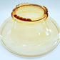 Gorgeous 1930's Vintage Honey Peach Orange Amber Console Bowl Great Fall Decoration