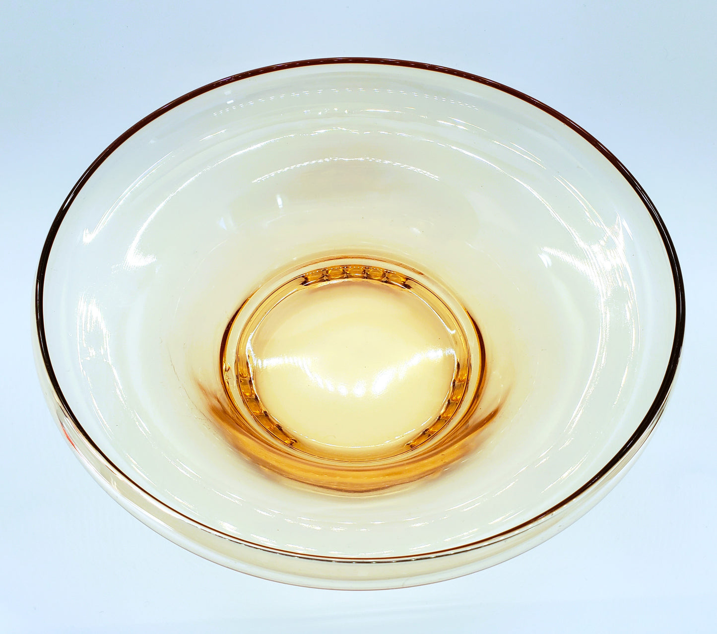 Gorgeous 1930's Vintage Honey Peach Orange Amber Console Bowl Great Fall Decoration