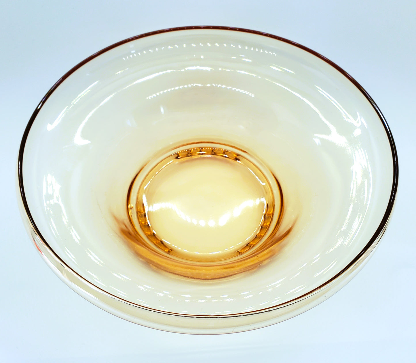 Gorgeous 1930's Vintage Honey Peach Orange Amber Console Bowl Great Fall Decoration