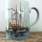 Otagiri or Otagiri Style Mid Century Mug Seagulls Sailboats Fishing Pier Nautical Scene Coffee Cup