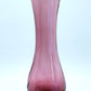 Amethyst Art Glass Vase Twisted Pedestal Ruffled Crimped Edge Purple