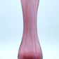 Amethyst Art Glass Vase Twisted Pedestal Ruffled Crimped Edge Purple