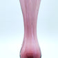 Amethyst Art Glass Vase Twisted Pedestal Ruffled Crimped Edge Purple