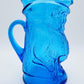 Art Glass George Washington Pitcher Vase Blue