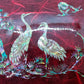 In-Laid Lacquered Box Featuring Shore Birds Jewelry Trinkets