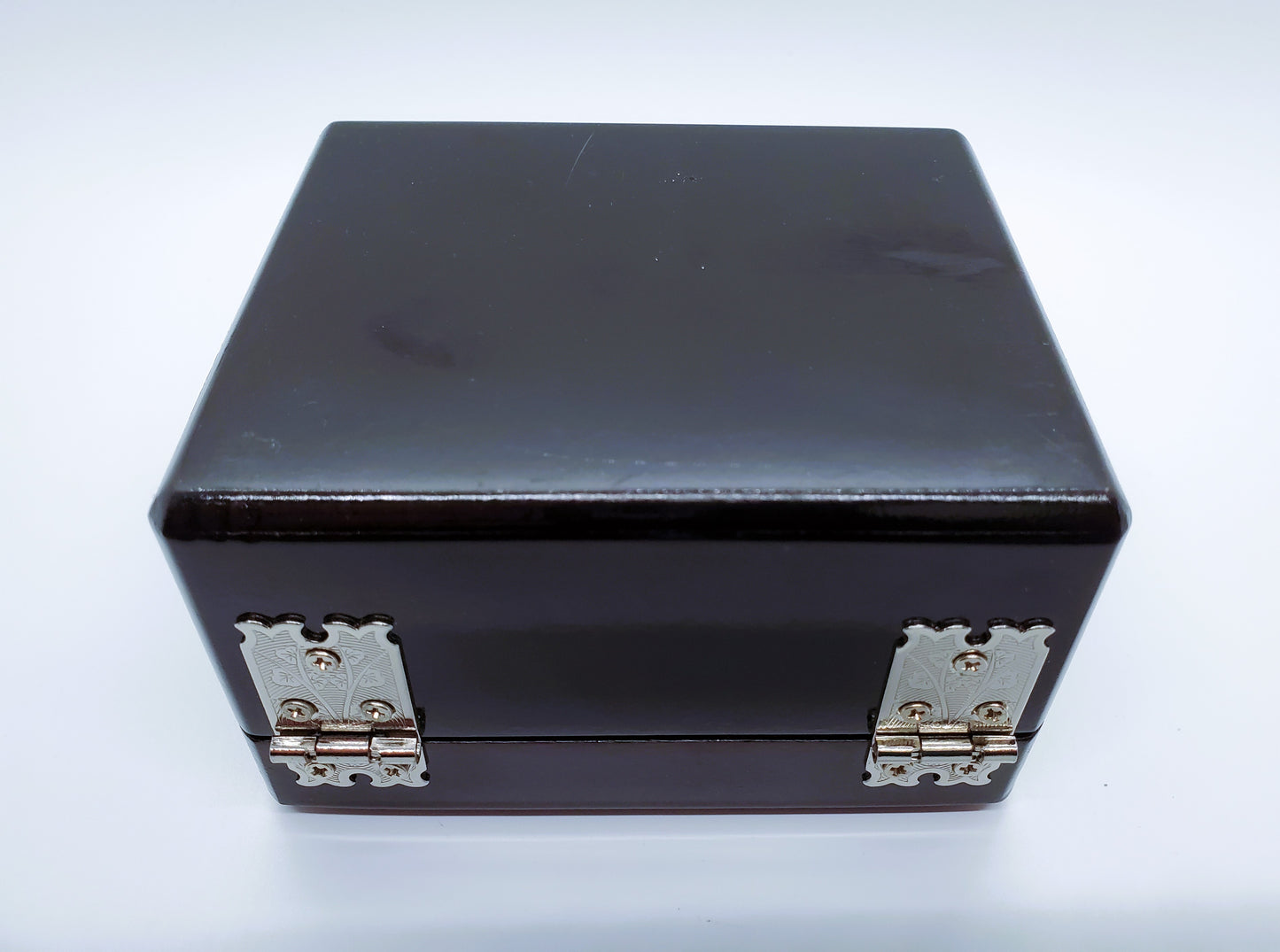 In-Laid Lacquered Box Featuring Shore Birds Jewelry Trinkets