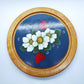 Marjorie Wallace Vermont Artist Hand-Painted Wooden Trivet Pot Holder Blooming Strawberries Signed