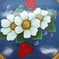 Marjorie Wallace Vermont Artist Hand-Painted Wooden Trivet Pot Holder Blooming Strawberries Signed