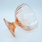 Vintage Pink Depression Glass Pedestal Candy Dish Or Bowl Swirled