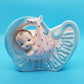 1960 Samson Importco Baby Cherub Planter Hand Painted Vintage Ceramic Jardiniere